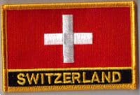 Switzerland Embroidered Flag Patch, style 09.