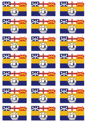 Sydney City Flag Stickers - 21 per sheet