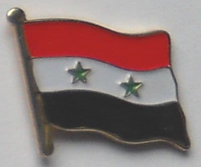 Syria Country Flag Enamel Pin Badge