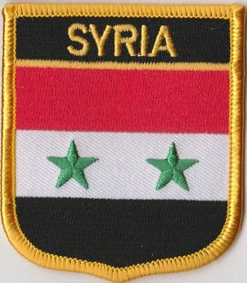 Syria Embroidered Flag Patch, style 07