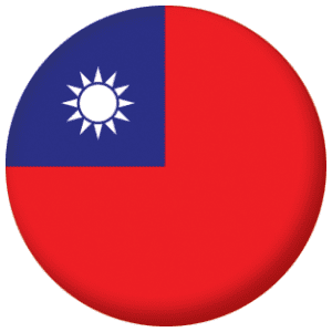 Taiwan Country Flag 25mm Fridge Magnet