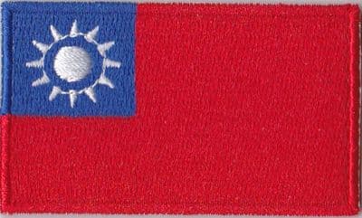 Taiwan Embroidered Flag Patch, style 04