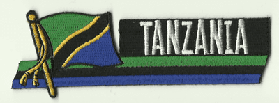 Tanzania Embroidered Flag Patch, style 01.