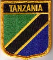 Tanzania Embroidered Flag Patch, style 07.