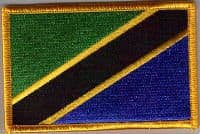 Tanzania Embroidered Flag Patch, style 08.