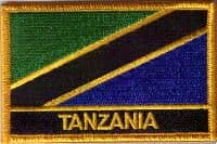 Tanzania Embroidered Flag Patch, style 09.