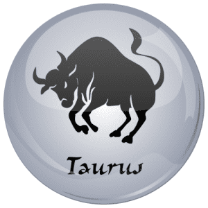 Taurus Astrology Grey 58mm Keyring
