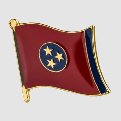 Tennessee US State Flag Enamel Pin Badge - small