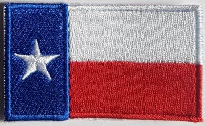 Texas Embroidered Flag Patch, style 04