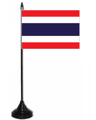 Thailand Desk / Table Flag with plastic stand and base.