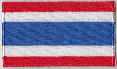 Thailand Embroidered Flag Patch, style 04.