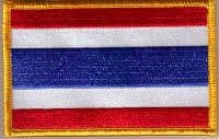 Thailand Embroidered Flag Patch, style 08.