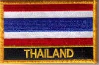 Thailand Embroidered Flag Patch, style 09.