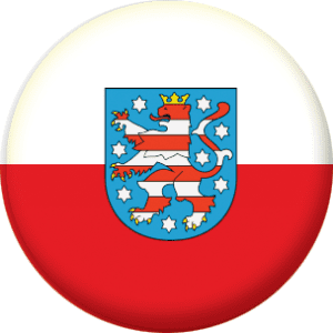 Thuringia State Flag 58mm Mirror