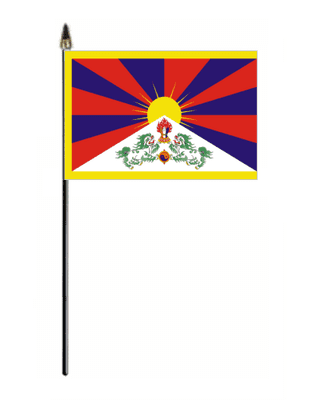 Tibet Country Hand Flag - Small.