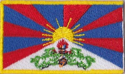 Tibet Embroidered Flag Patch, style 04