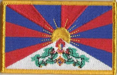 Tibet Embroidered Flag Patch, style 08