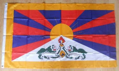 Tibet Large Country Flag - 5' x 3'.