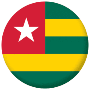 Togo Country Flag 58mm Mirror Keyring