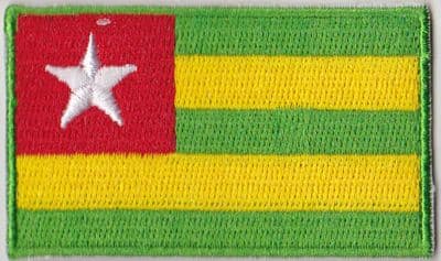 Togo Embroidered Flag Patch, style 04