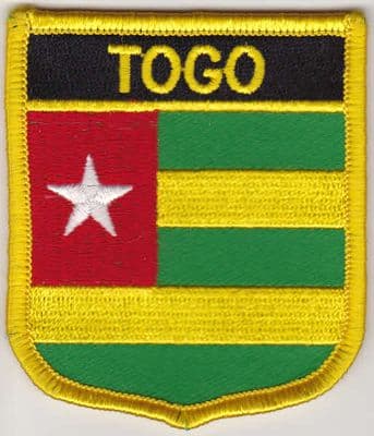 Togo Embroidered Flag Patch, style 07.