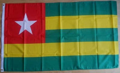 Togo Large Country Flag - 3' x 2'.