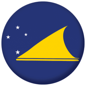 Tokelau Flag 25mm Flat Back