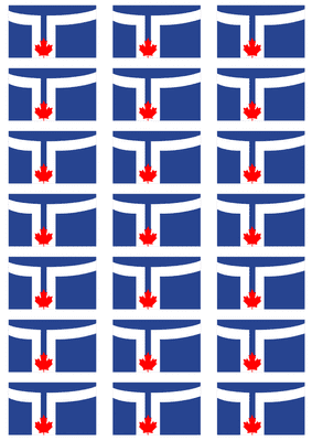 Toronto City Flag Stickers - 21 per sheet