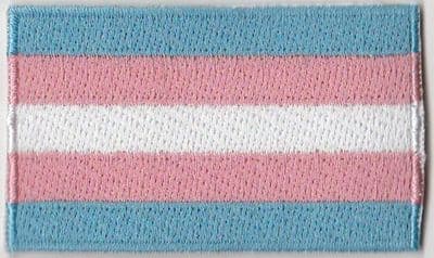 Transgender Pride (pink/blue) Flag Embroidered Flag Patch, style 04