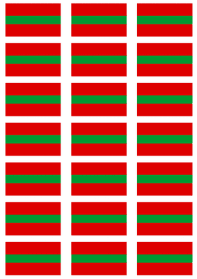 Transnistria Flag Stickers - 21 per sheet