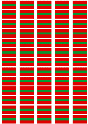 Transnistria Flag Stickers - 65 per sheet