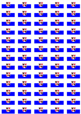 Trentino-Alto Adige Flag Stickers - 65 per sheet