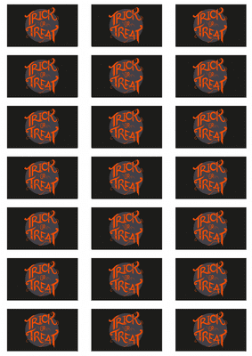 Trick or Treat Stickers - 21 per sheet