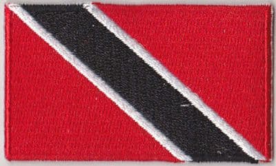 Trinidad and Tobago Embroidered Flag Patch, style 04.