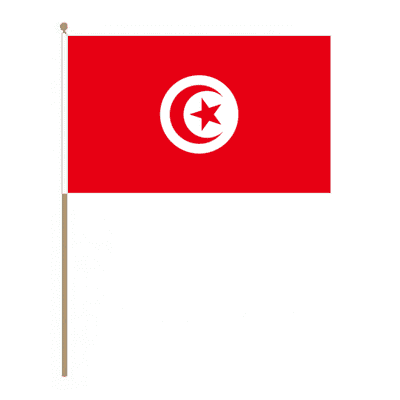 Tunisia Country Hand Flag - Large