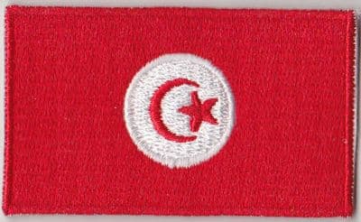 Tunisia Embroidered Flag Patch, style 04.