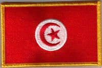 Tunisia Embroidered Flag Patch, style 08.