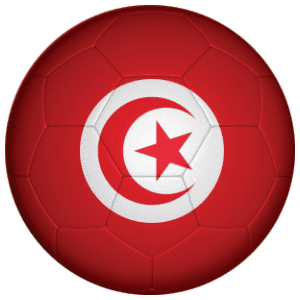 Tunisia Football Flag 25mm Fridge Magnet