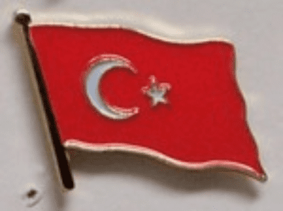 Turkey Country Flag Enamel Pin Badge