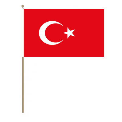 Turkey Country Hand Flag - Large.