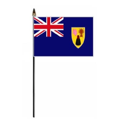 Turks and Caicos Country Hand Flag - Small.