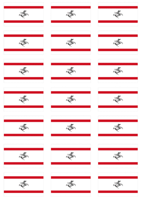Tuscany Flag Stickers - 21 per sheet