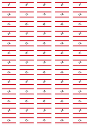 Tuscany Flag Stickers - 65 per sheet