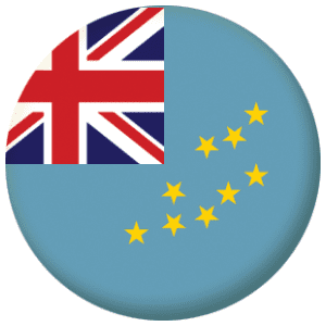 Tuvalu Country Flag 25mm Keyring
