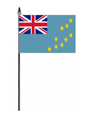 Tuvalu Country Hand Flag - Small.