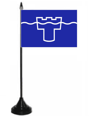 Tyne and Wear Desk / Table Flag with plastic stand and base.