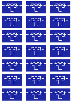 Tyne and Wear Flag Stickers - 21 per sheet