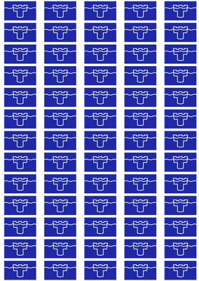 Tyne and Wear Flag Stickers - 65 per sheet
