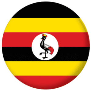 Uganda Country Flag 25mm Flat Back