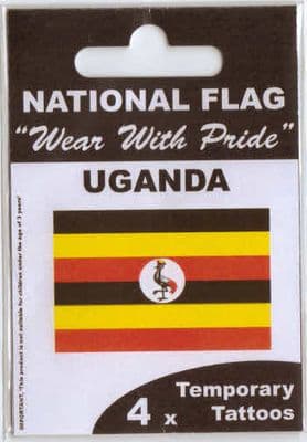 Uganda Country Flag Tattoos.